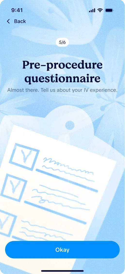 SATEX patient app screen 4 of 8
