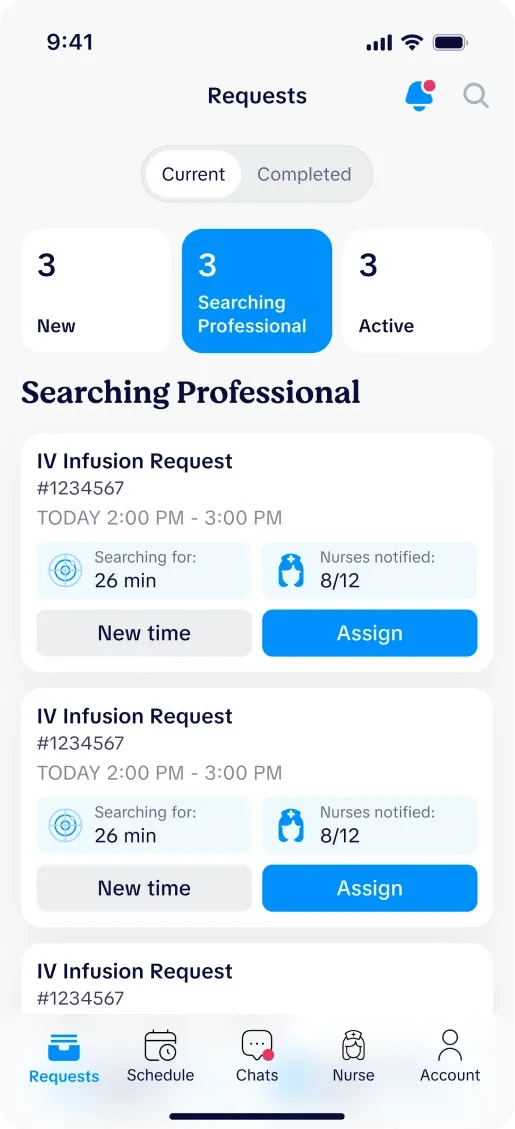 SATEX doctor and nurse app screen 1 of 8