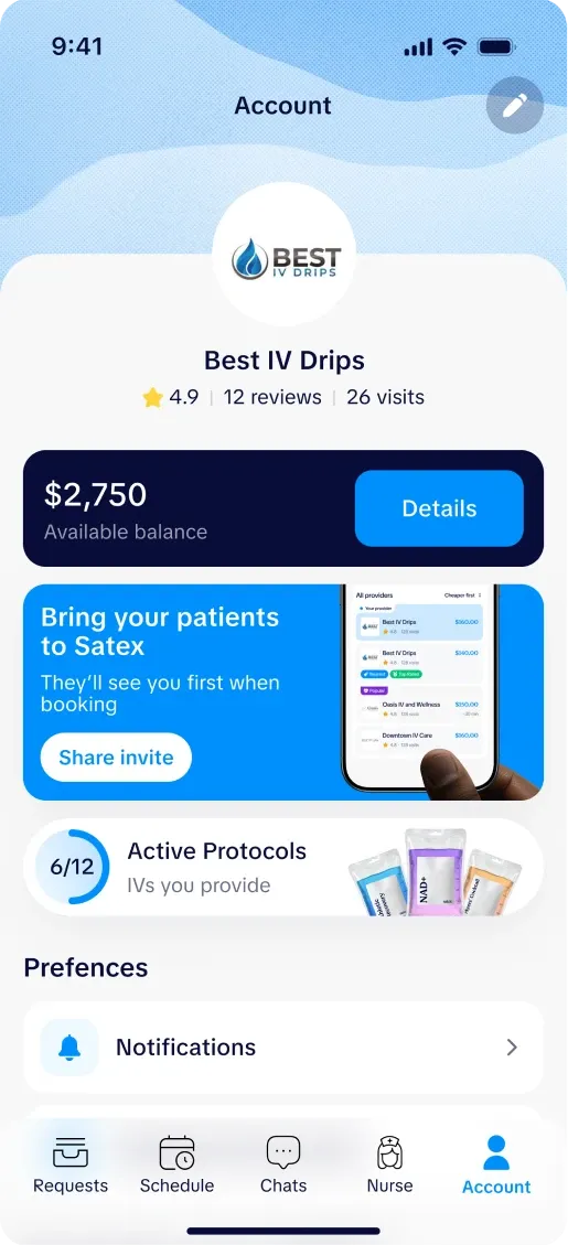 SATEX doctor and nurse app screen 4 of 8