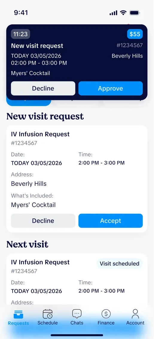 SATEX doctor and nurse app screen 6 of 8
